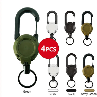 1/2/4pcs Extendable Retractable Keychain