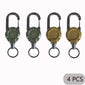 1/2/4pcs Extendable Retractable Keychain